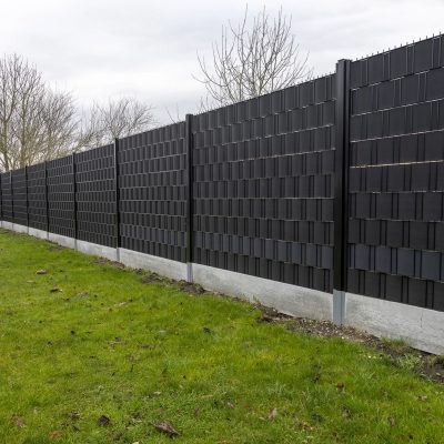 cloture vision acier noir