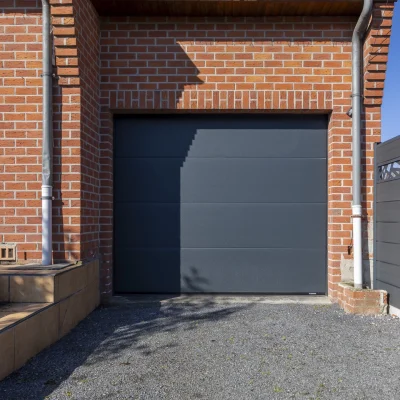 porte garage sans portillon grise anthracite