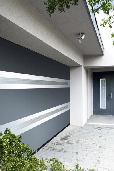 porte garage sans portillon grise anthracite